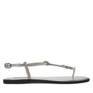 Sandały damskie - Sandały KARL LAGERFELD Olympia II KL87416 Srebrny - miniaturka - grafika 1