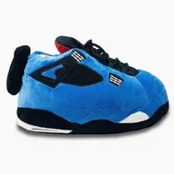 Kapcie damskie - Kapcie Pluszowe niebieskie inspirowane nike jordan 4 r. 35-44 - miniaturka - grafika 1