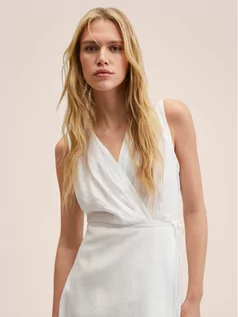 Sukienki - Mango Sukienka letnia Silve 27907108 Biały Regular Fit - grafika 1
