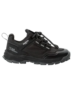 Jack Wolfskin Unisex dziecięce buty Cyrox Texapore Low K, czarny, 30 EU - Buty dla chłopców - miniaturka - grafika 1