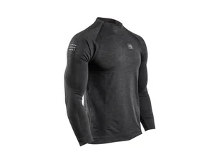COMPRESSPORT Koszulka biegowa z długim rękawem TRAINING TSHIRT czarna - Koszulki sportowe męskie - miniaturka - grafika 5