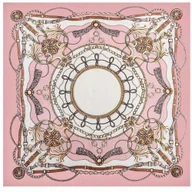 Apaszki i szaliki damskie - APASZKA CHUSTA DAMSKA NA GŁOWĘ POD SZYJĘ SATYNOWA CHUSTKA ELEGANCKA BANDANA RÓŻÓWA - miniaturka - grafika 1