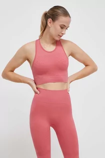 Koszulki sportowe damskie - Casall top do jogi kolor różowy - grafika 1