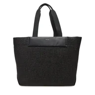 Torebki damskie - Torebka Calvin Klein Ck Raffia Large Shopper K60K613025 Czarny - miniaturka - grafika 1