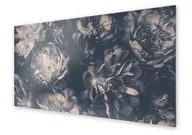 Dekoracje domu - Panel kuchenny HOMEPRINT Piwonie biało czarne 100x50 cm - miniaturka - grafika 1