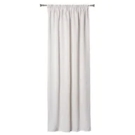 Zasłony - Zasłona z taśmą TULON 140 x 260 cm beżowy - miniaturka - grafika 1