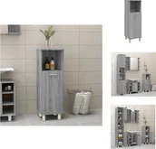 Szafki łazienkowe - vidaXL Szafka łazienkowa szara Sonoma 30x30x95 cm materiał drewnopochodny - Zestawy mebli łazienkowych - miniaturka - grafika 1