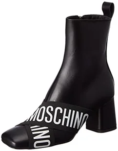Love Moschino Damskie sztyblety SCA.nod.grosso75 Vitello czarne, 41 EU - Botki damskie - miniaturka - grafika 1
