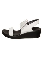Sandały damskie - Skechers Sandały "Rumble" w kolorze białym na koturnie - miniaturka - grafika 1