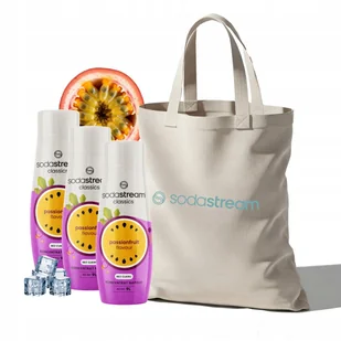 Zestaw Syrop do wody SodaStream Marakuja Bez cukru 3x440ml + Torba - Syropy i koncentraty owocowe - miniaturka - grafika 1