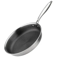 Patelnie - PATELNIA STALOWA 28cm Z POWŁOKĄ PLASTER MIODU E-7549 - miniaturka - grafika 1