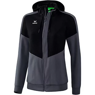 Erima Squad Tracktop damska kurtka treningowa, czarno-szara, 34 - Kurtki damskie - miniaturka - grafika 1