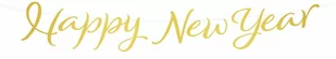 Baner Happy New Year złoty - 120 cm - 1 szt. - Sylwester - miniaturka - grafika 1