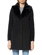 Płaszcze damskie - Fracomina płaszcz damski, czarny, S - miniaturka - grafika 1