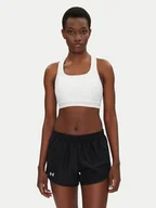 Koszulki i topy damskie - Under Armour Biustonosz sportowy Crossback Mid Bra 1361034 Biały - miniaturka - grafika 1