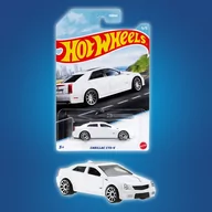 Samochody i pojazdy dla dzieci - Mattel Hot Wheels Autko Cadillac CTS 5 White 5/5 - miniaturka - grafika 1