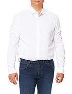 Koszule męskie - Seidensticker Męska koszula biznesowa – koszula bez prasowania o prostym kroju – Shaped – długi rękaw – kołnierz Kent – 100% bawełna, biały, 38 - miniaturka - grafika 1