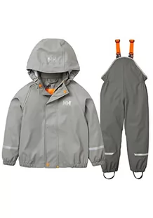 Helly Hansen Dziecięcy unisex K Bergen 2.0 PU Rainset, beton, 7 - Kurtki i płaszcze dla chłopców - miniaturka - grafika 1