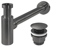 Syfony - Rea Syfon umywalkowy Rea z korkiem klik-klak Rea Tytan - miniaturka - grafika 1