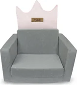 Fotele i pufy dla dzieci - Blomster Fotelik dziecięcy z koroną - miniaturka - grafika 1