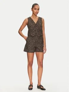 Morgan Kamizelka garniturowa 251-CBILI.F Brązowy Slim Fit - Kamizelki damskie - miniaturka - grafika 1