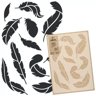 Szablon malarski wielokrotny // PTASIE PIÓRA // 43x64cm - Scrapbooking Szablon malarski wielokrotny // PTASIE PIÓRA // 43x64cm - Scrapbooking - miniaturka - grafika 1