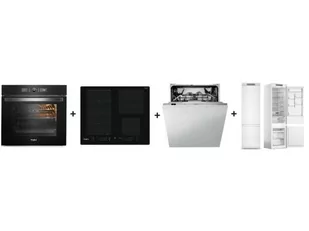 Whirlpool Piekarnik AKZ9 6290 NB + Płyta WF S0160 NE + Zmywarka WCIO 3T341 PES + Lodówka WHC20T352 - Zestawy AGD - miniaturka - grafika 1