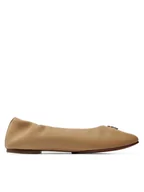 Baleriny - Tommy Hilfiger Baleriny Th Elevated Elastic Ballerina FW0FW07882 Khaki - miniaturka - grafika 1