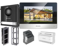 Wideodomofony - Wideodomofon trzymodułowy 2 żyłowy IP DS-KD8003-IME2 do konfiguracji HIKVISION - miniaturka - grafika 1