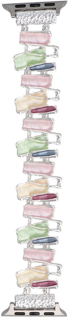 GlacierX bransoleta do smartwatcha Gleam Crystals Stretch Bracelet Ice Candy do Apple Watch 38/40/41mm Pastelowa