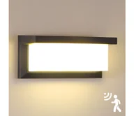 Lampy ogrodowe - Brilagi-LED Kinkiet zewnętrzny z czujnikiem BRICKY LED/12W/230V antr IP54 - miniaturka - grafika 1