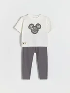 Spodenki dla niemowląt - Reserved - Bawełniany komplet Mickey Mouse - złamana biel - miniaturka - grafika 1