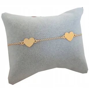 Bransoletka serce serduszka dwa 2 SREBRO zł GRAWER - Bransoletki - miniaturka - grafika 1