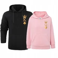 Bluzy damskie - ZESTAW BLUZY DLA PAR BLUZA DLA PAR KING QUEEN DLA ZAKOCHANYCH NA WALENTYNK - miniaturka - grafika 1