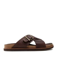 Klapki i japonki męskie - Klapki Timberland Amalfi Vibes Slide TB0A41A1V131 Brązowy - miniaturka - grafika 1