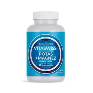 VITASWISS Potas + Magnez, 90tabl. - >>> DARMOWA od 59zł<<< 24h !!! - Stawy, mięśnie, kości - miniaturka - grafika 1