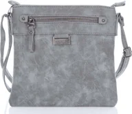 Torebki damskie - Jennifer Jones Torebka Damska Na Ramię Średnia Wygodna z Miękkiej Skóry Ekologicznej Szara - miniaturka - grafika 1