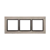 Klawisze i ramki - Kontakt Simon Ramka potrójna SIMON 54 NATURE - beton FUNDA MENTE - miniaturka - grafika 1
