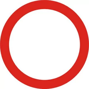 Znak drogowy zakazu B-1 Zakaz ruchu w obu kierunkach - Wyposażenie miejsc publicznych - miniaturka - grafika 1