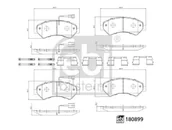 Klocki hamulcowe - Zestaw klocków hamulcowych, hamulce tarczowe Febi Bilstein 180899 - miniaturka - grafika 1