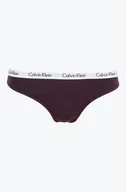 Majtki damskie - CALVIN KLEIN DAMSKIE FIGI BORDOWE Z LOGO W PASIE XS 2A3D1_M* TIA - miniaturka - grafika 1