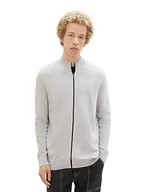 Kurtki męskie - TOM TAILOR Denim Męska kurtka z dzianiny, 12035 – szary Heather Melange, S - miniaturka - grafika 1