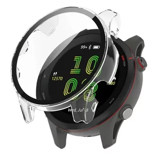 Etui + szkło 2W1 do Garmin Forerunner 255 / 255s / 955 przezroczyste - Akcesoria do smartwatchy - miniaturka - grafika 1