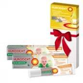 Żele i maści lecznicze - Nurodent Zestaw Żel na ząbkowanie dla niemowląt + magnes z notesem gratis 2 x 15 ml - miniaturka - grafika 1