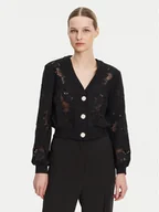 Swetry damskie - Guess Kardigan W5GQ11 KCWY1 Czarny Regular Fit - miniaturka - grafika 1