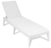 Leżaki ogrodowe - NUMANA, Leżak ogrodowy plastikowy, biały R96249 - miniaturka - grafika 1