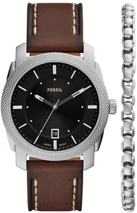 Zegarek Zegarek Fossil FS6081SET Brown Leather Strap Gift Set 41mm - Zegarki męskie - miniaturka - grafika 1