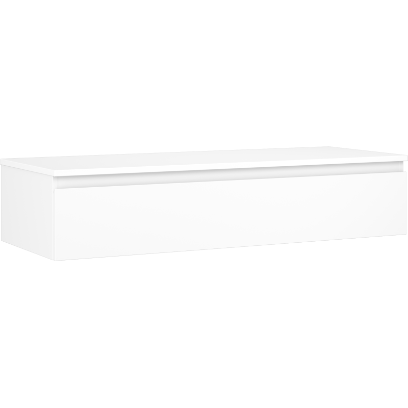 Mexen Orio szafka łazienkowa podumywalkowa 120 cm z blatem, 1 szuflada, biała mat - 91A10-12023-1-BFC01