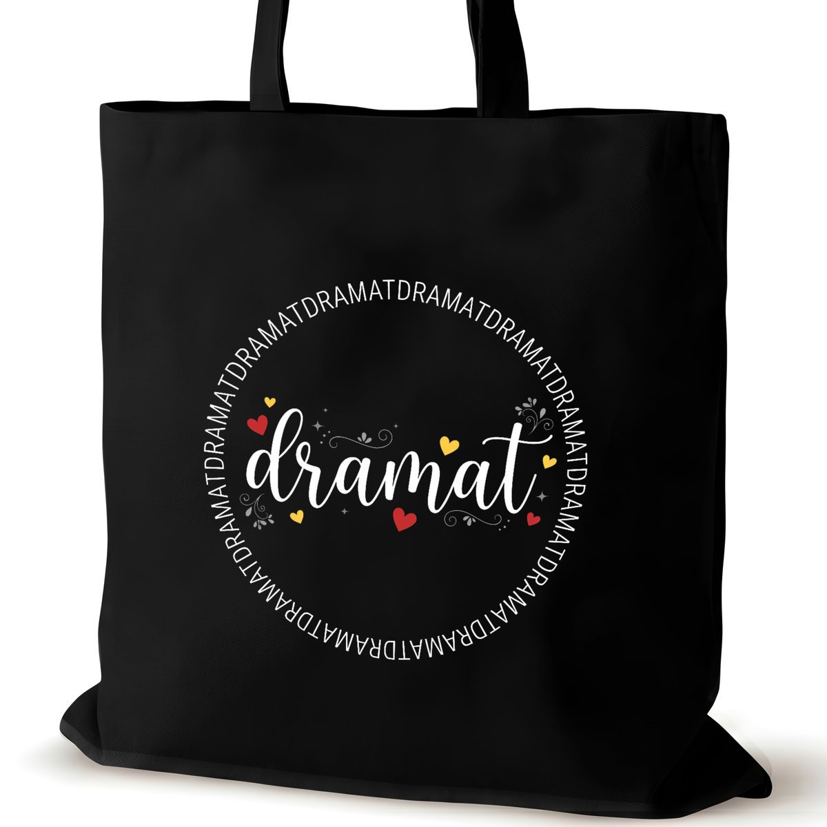 Torba bawełniana czarna dla VIRAL na ramię duża prezent walentynki