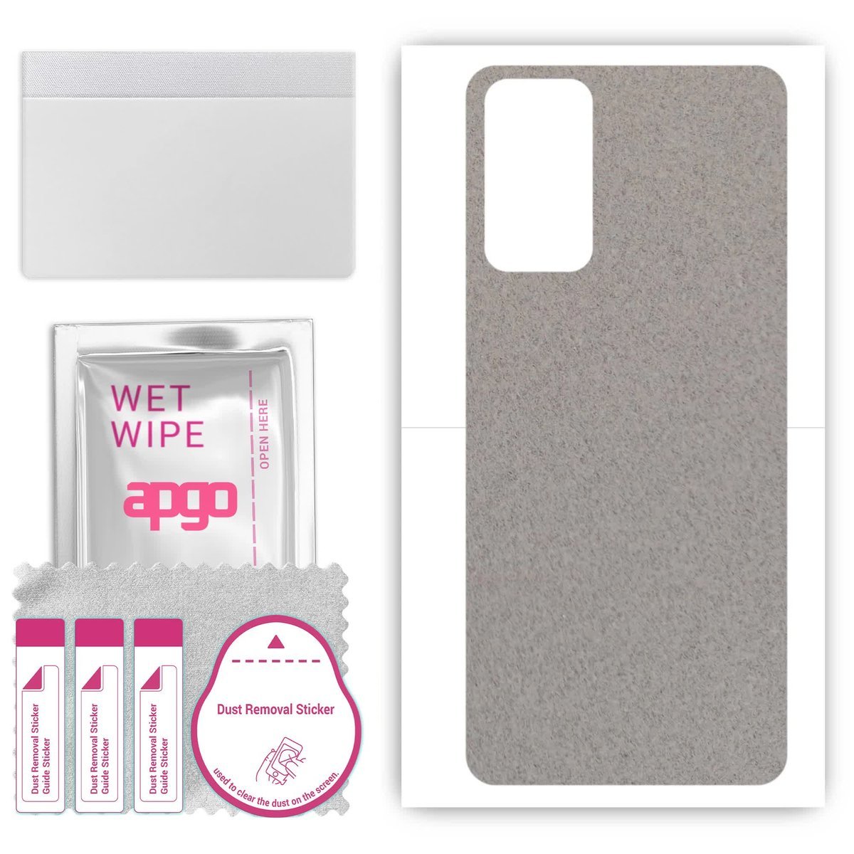 Folia naklejka skórka strukturalna na TYŁ Zamsz do Samsung Galaxy A82 - Zamsz Szary - apgo SKINS